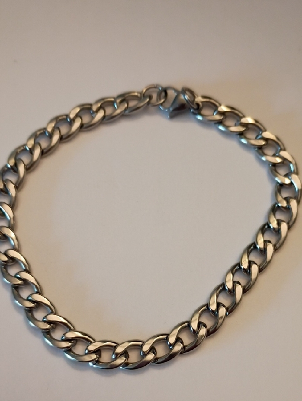Chunky Silver Curb Chain Bracelet